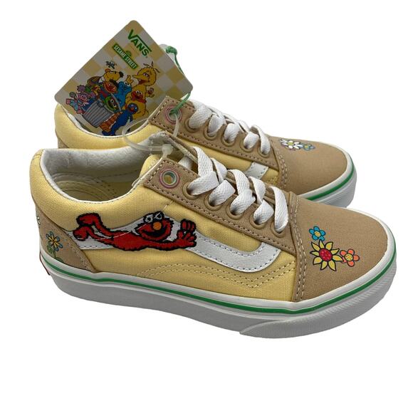Vans Other - Vans Old Skool Sesame‎ Street Elmo Sneakers Shoes Kids Girls Size 12 Tan NWOB